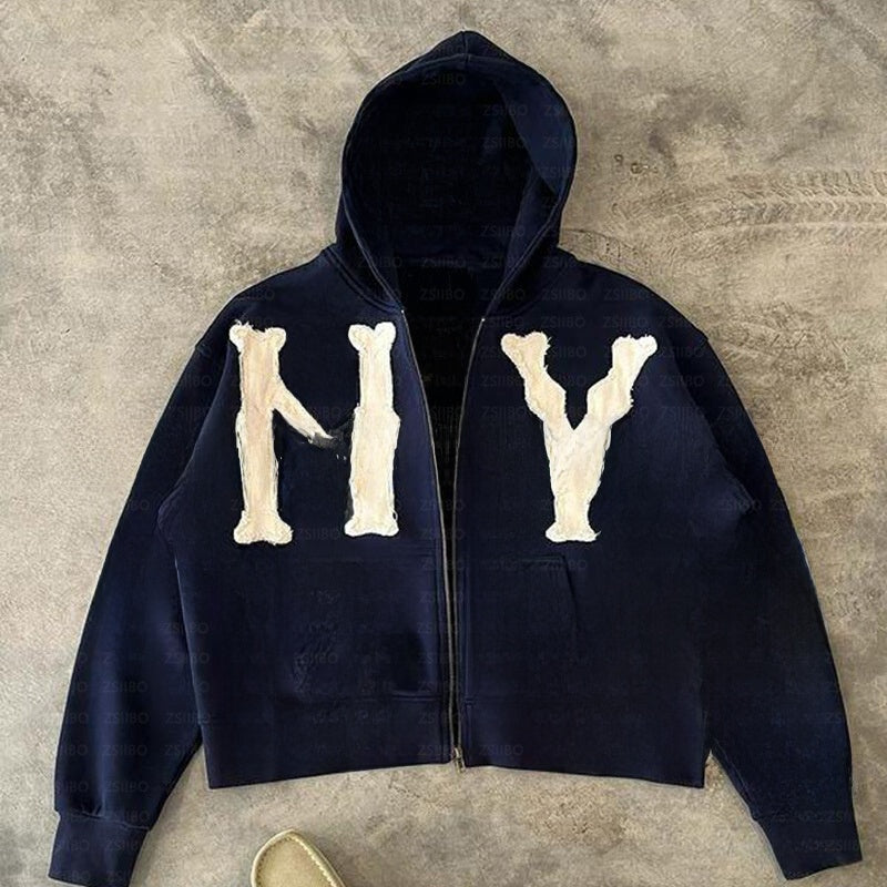 New York Zip Up Hoodie
