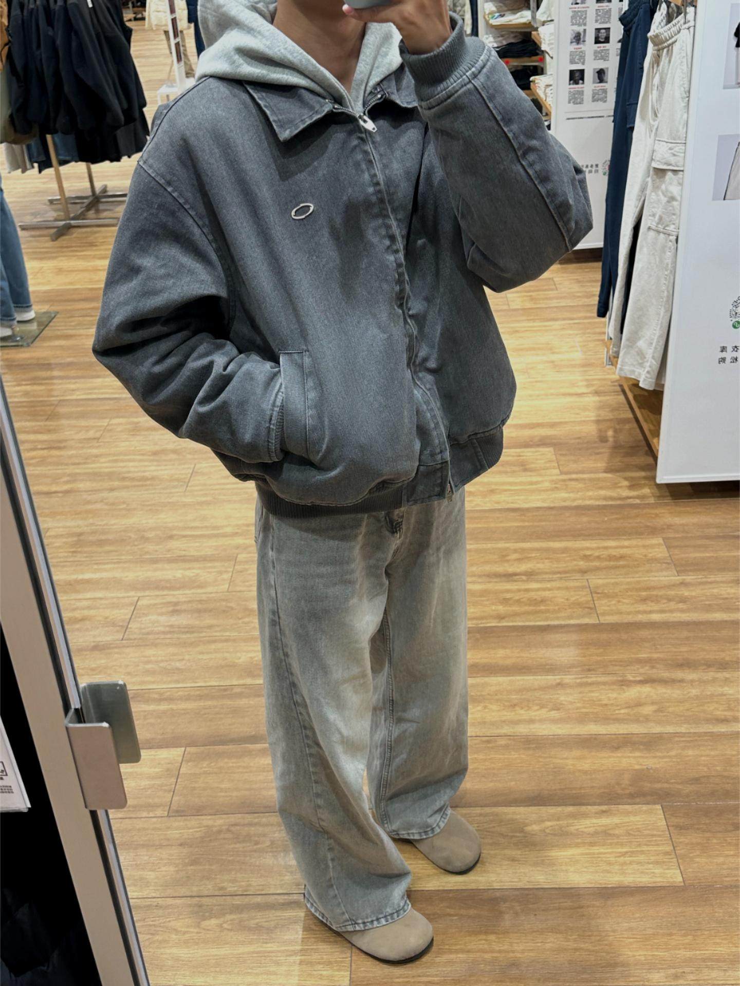 Vintage washed smoky gray jeans