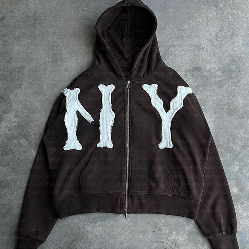 New York Zip Up Hoodie